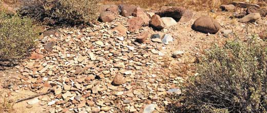 ruin with potsherds